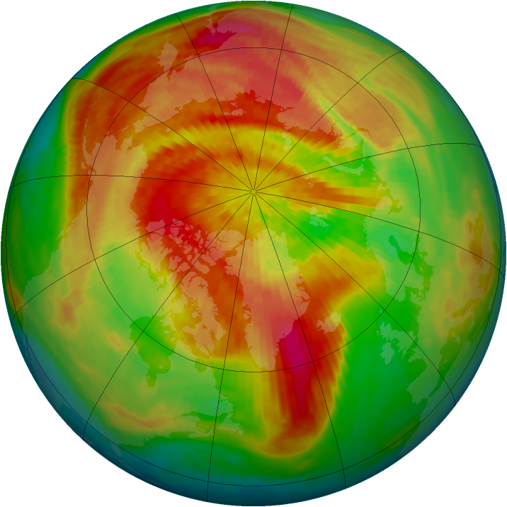 Arctic ozone map for 27 March 2002